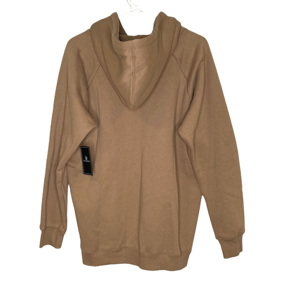 NWT Volcom Truly Stoked BF Pullover Women's Stone Brown Sweatshirt S - Picture 6 of 8